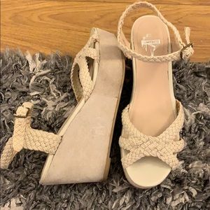 Kimchi Blue Suede/Braided Platforms